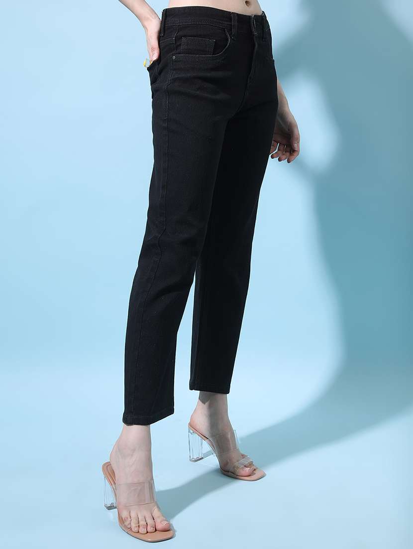 women black cotton jeans - 22471392 -  Standard Image - 3
