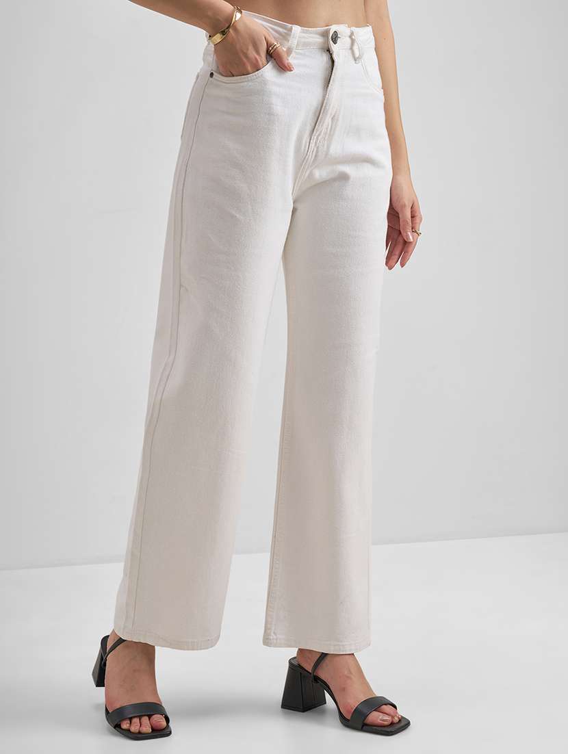 women white cotton jean - 22471393 -  Standard Image - 3