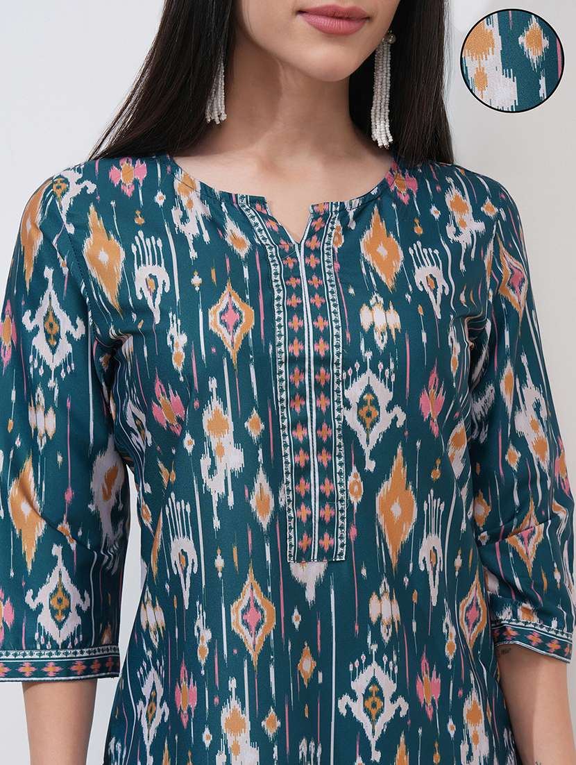 women green polyester a-line kurta - 22471402 -  Standard Image - 5