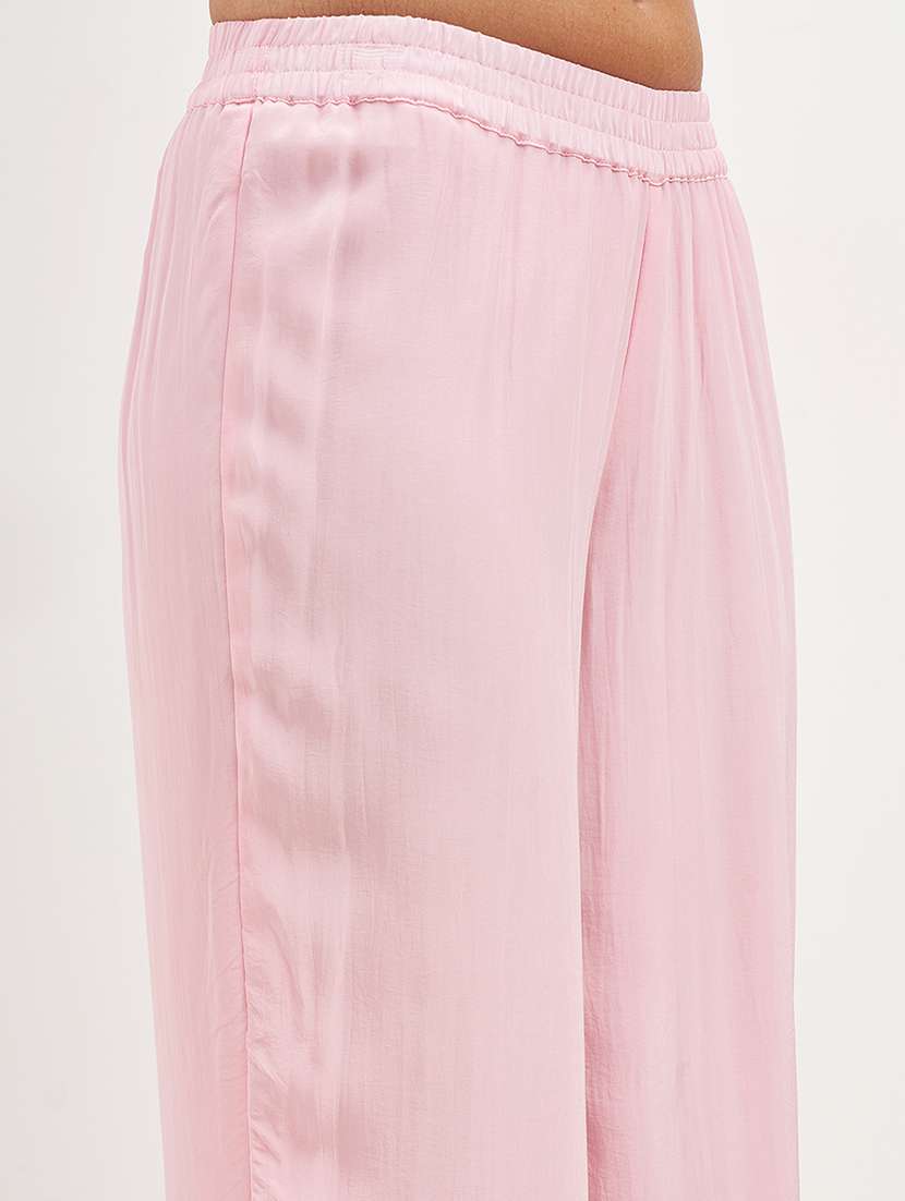 women pink kurta palazzo set set - 22471460 -  Standard Image - 5