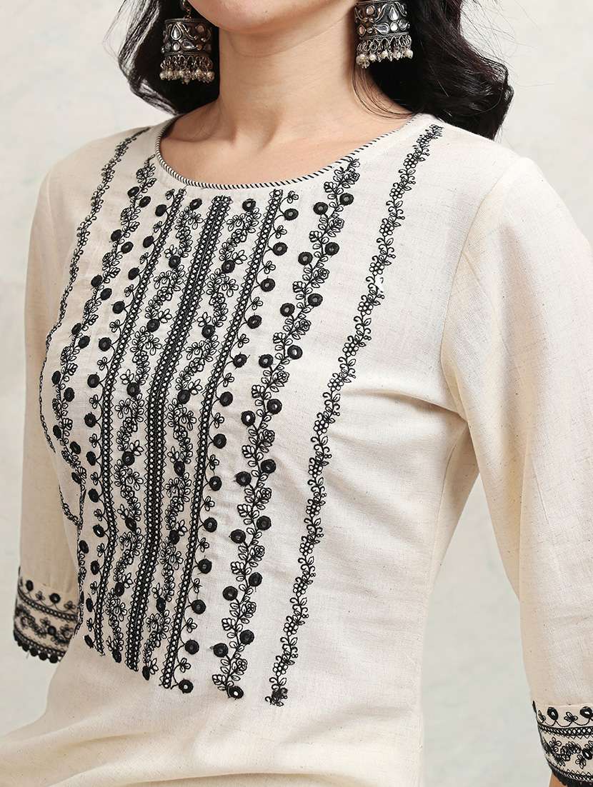 women white kurta pant set - 22471463 -  Standard Image - 5