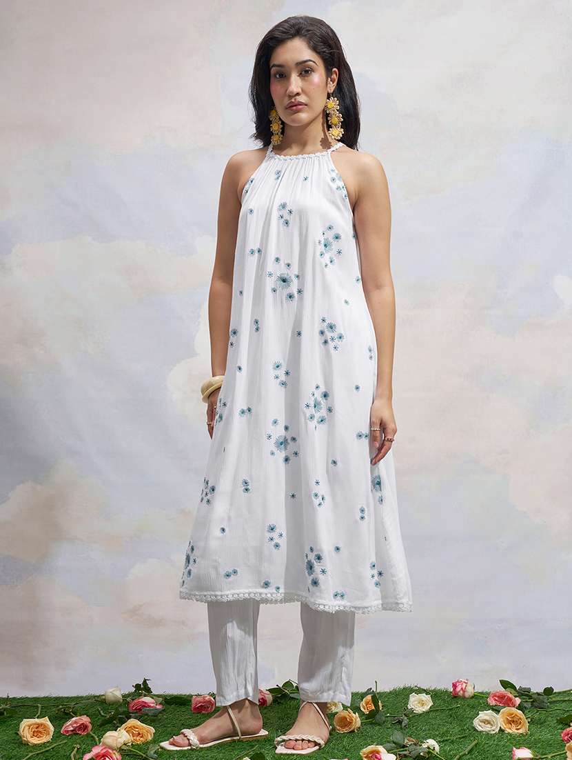 women white kurta pant set - 22471466 -  Standard Image - 3