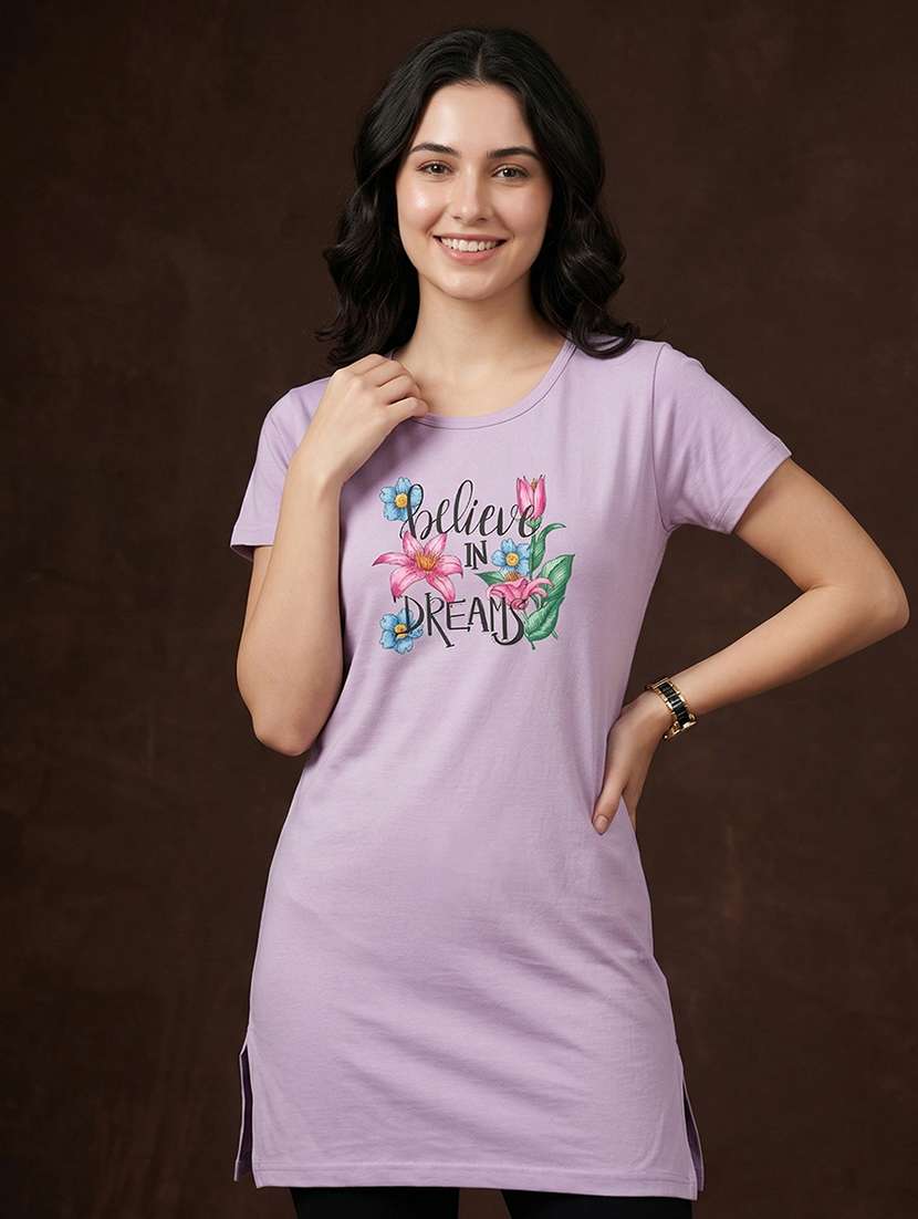 women printed short sleeve loungwear t-shirt