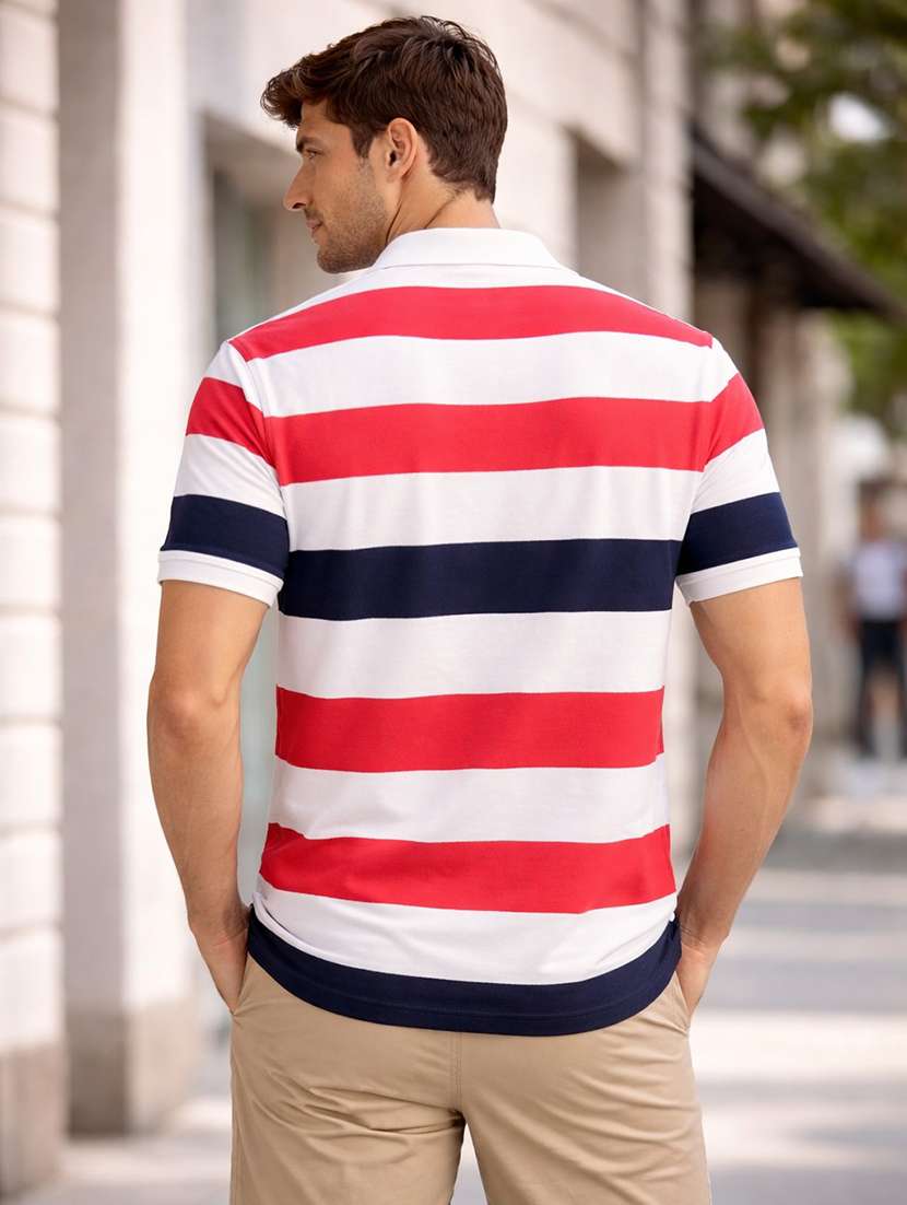 men multi colored cotton blend color block t-shirt - 22471565 -  Standard Image - 3