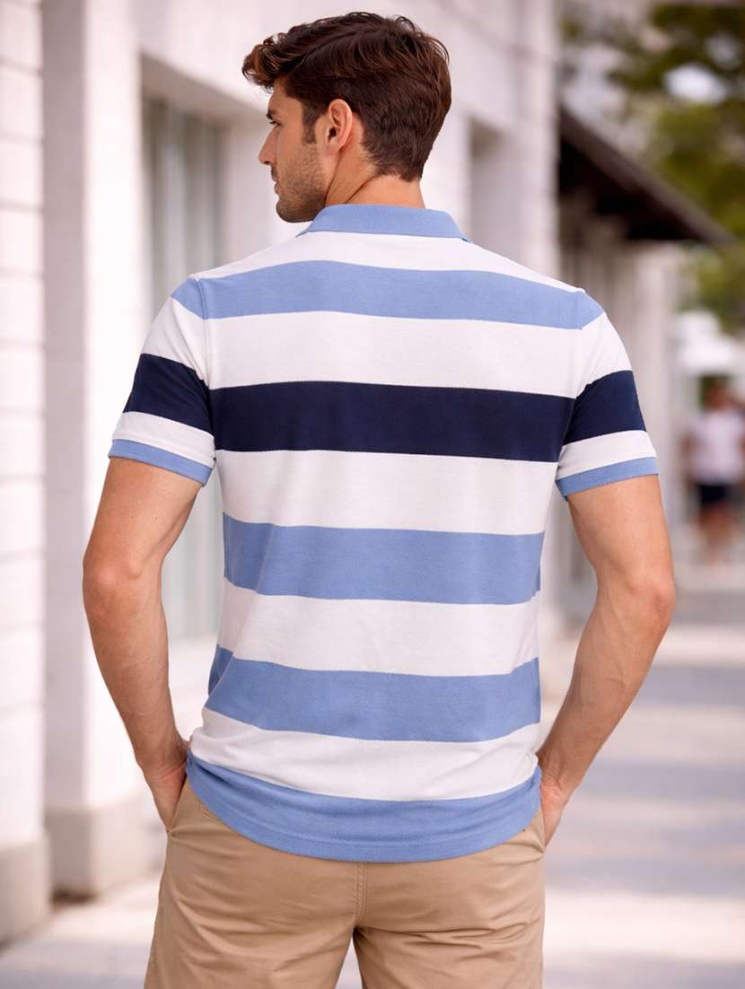 mens multi colored cotton blend color block t-shirt - 22471567 -  Standard Image - 3