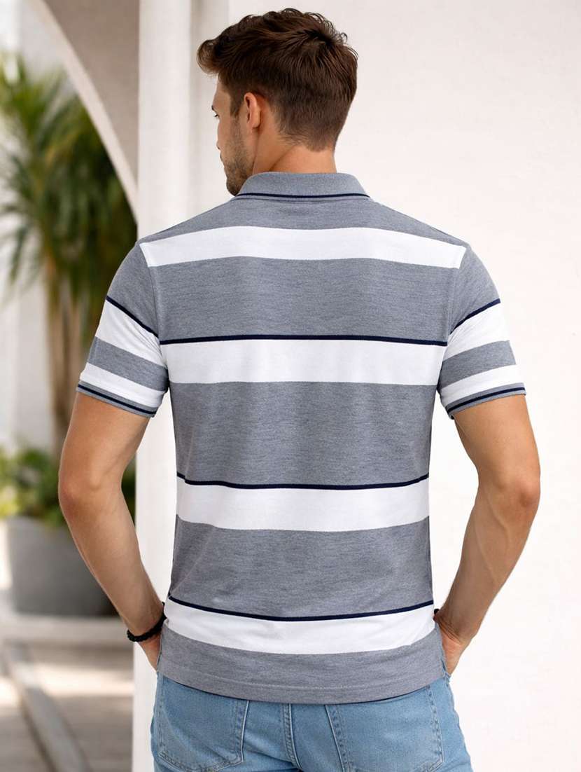 men multi colored cotton blend color block t-shirt - 22471569 -  Standard Image - 3