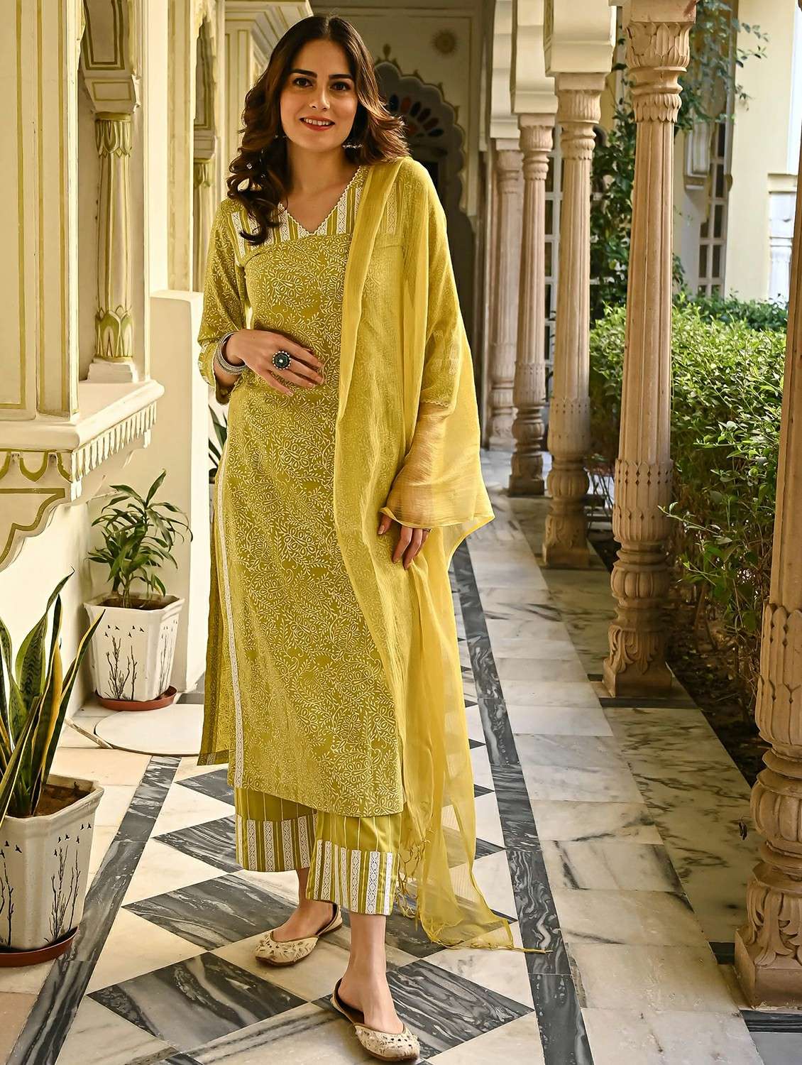 women yellow suit set - 22471653 -  Standard Image - 3