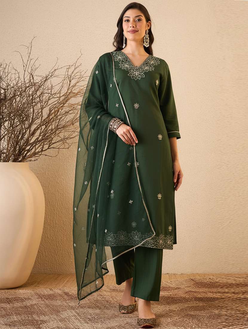 women olive suit set