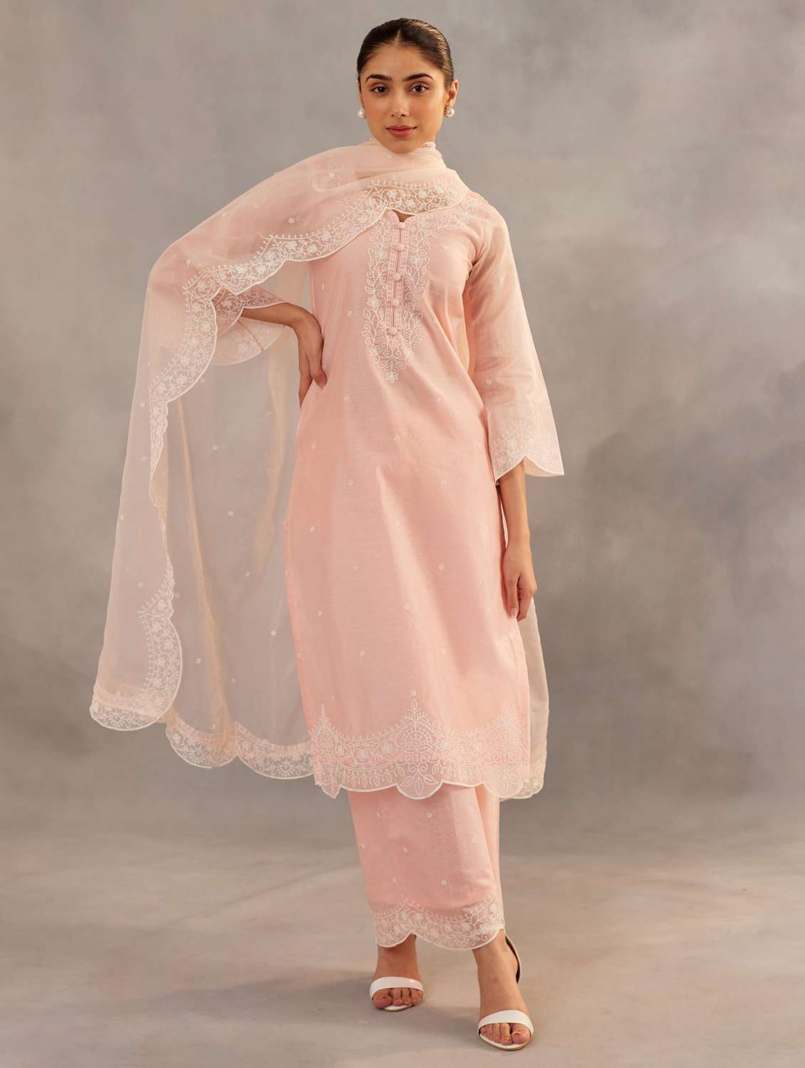 women pink suit set