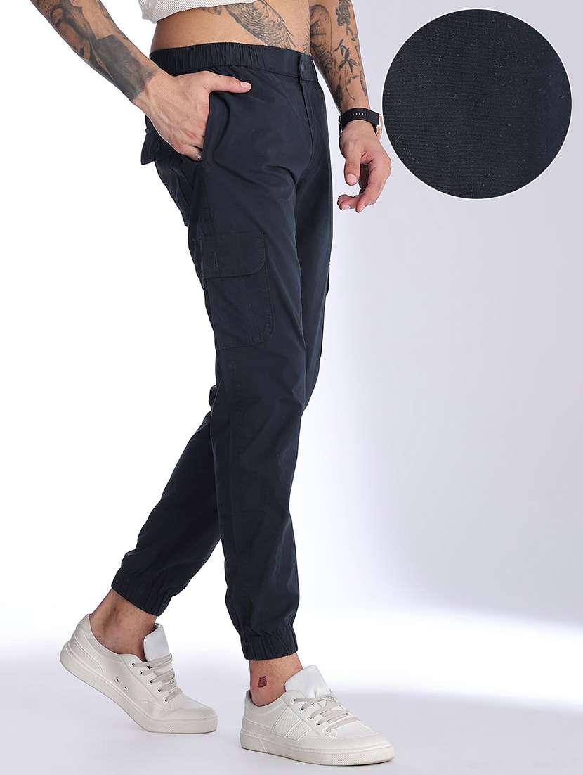 Men Solid Mid Rise Regular Fit Jogger - 22472210 -  Standard Image - 3
