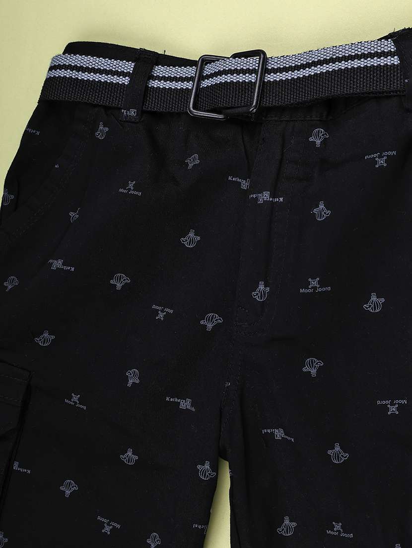 boys printed mid rise cargo three fourth shorts - 22472257 -  Standard Image - 3