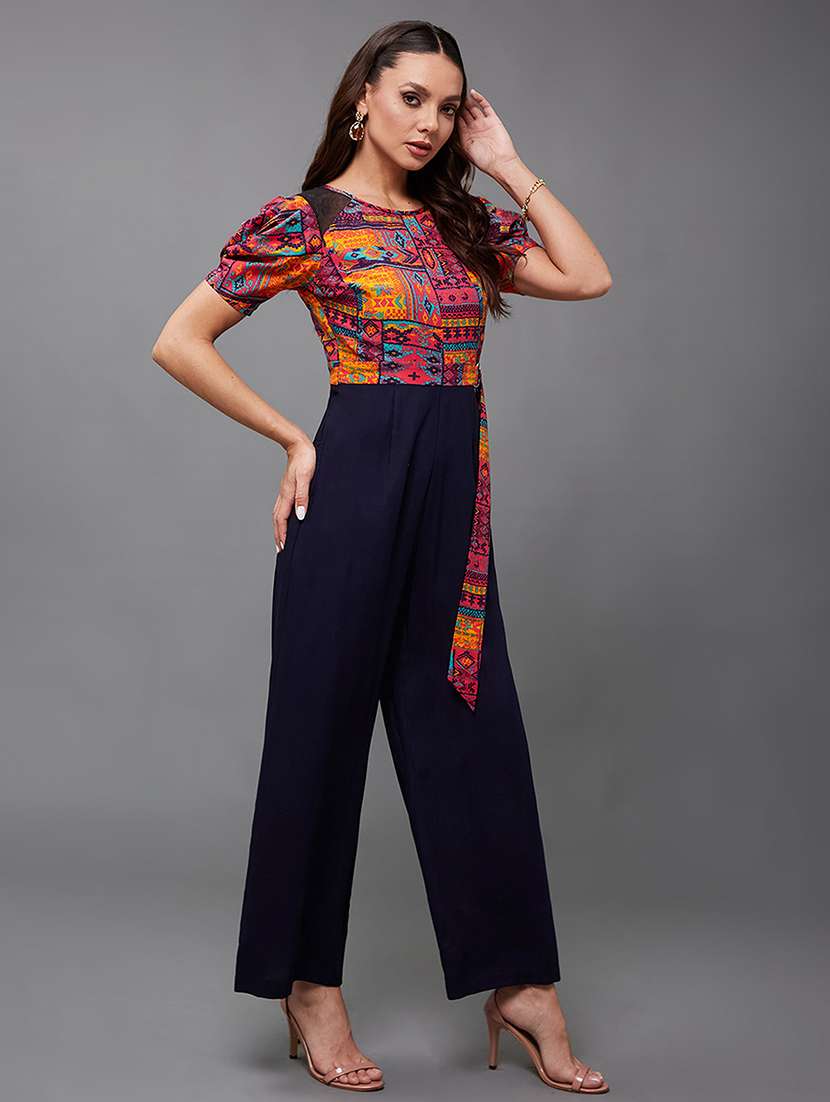 women multi viscose full leg jumpsuit - 22472395 -  Standard Image - 3
