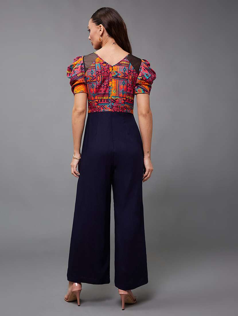 women multi viscose full leg jumpsuit - 22472395 -  Standard Image - 5