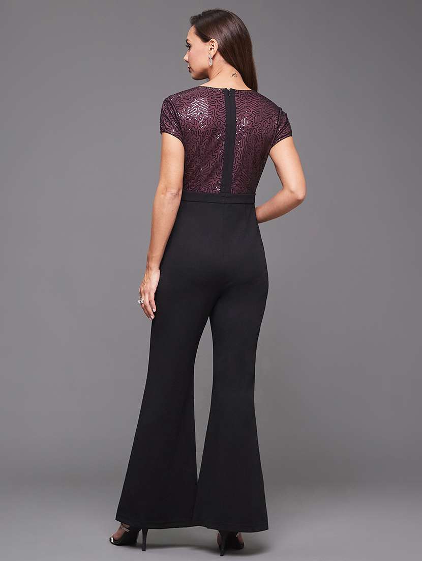 women black polyester full leg jumpsuit - 22472396 -  Standard Image - 5