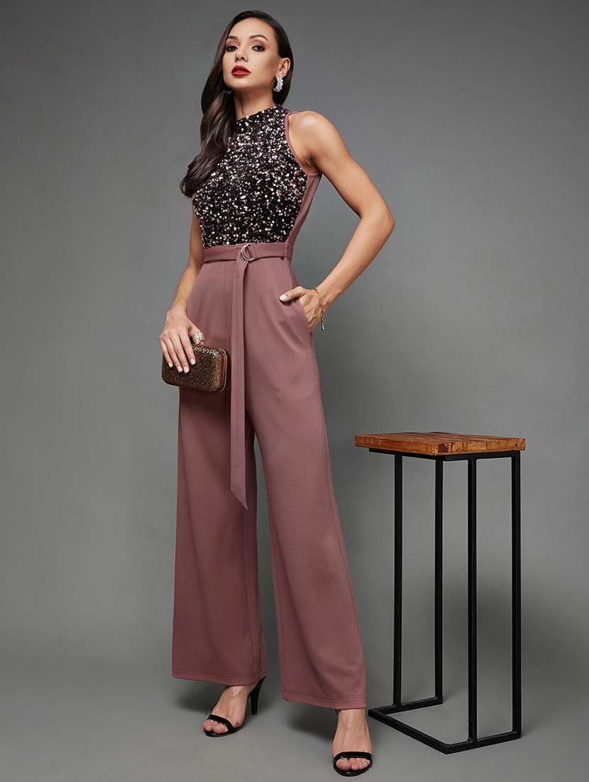 Women Sequined Sleeveless Full Length Jumpsuit - 22472415 -  Standard Image - 3