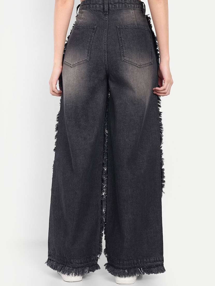 women grey denim jeans - 22472541 -  Standard Image - 3