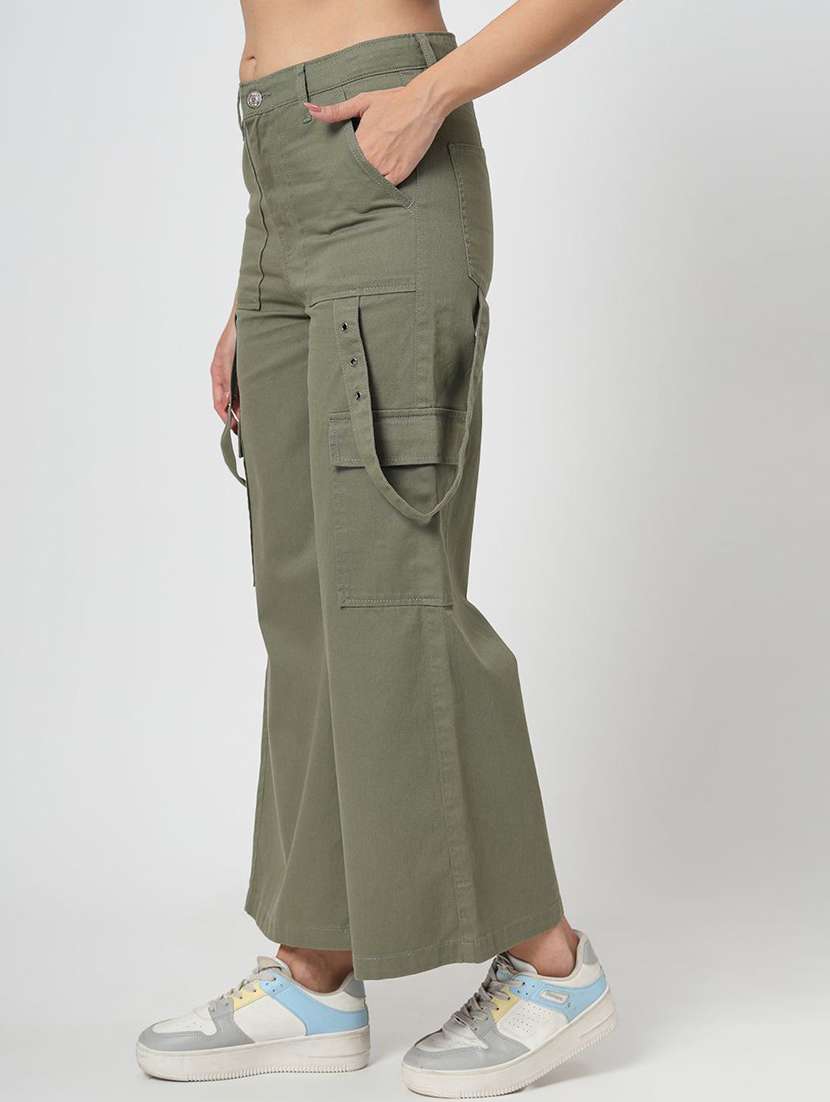women green cotton cargo - 22472543 -  Standard Image - 3
