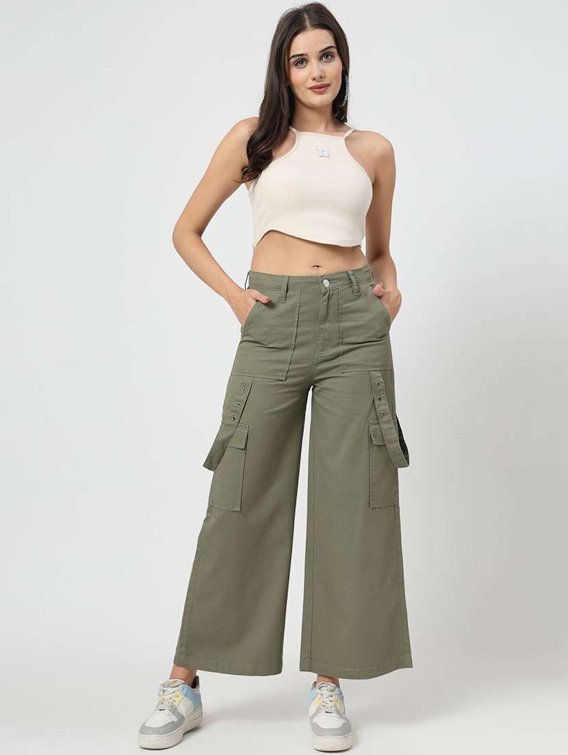 women green cotton cargo - 22472543 -  Standard Image - 5