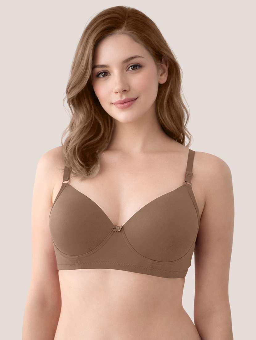 women multi colored  solid nylon regular bra - 22472561 -  Standard Image - 3