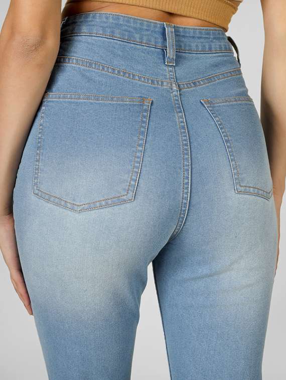 women blue cotton jean - 22472610 -  Standard Image - 5