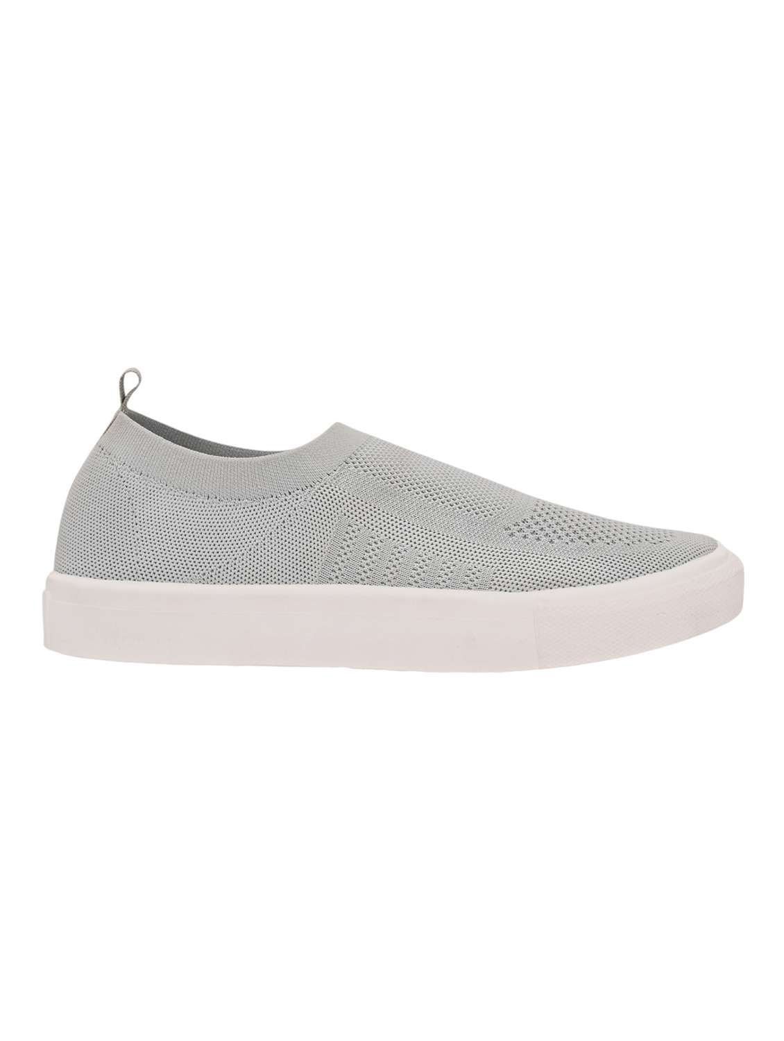 men solid grey slip on sneaker - 22472800 -  Standard Image - 3