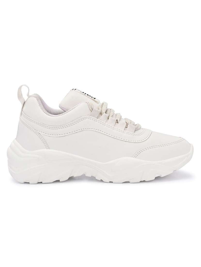 Women White Lace-up Casual Shoe - 22472835 -  Standard Image - 3