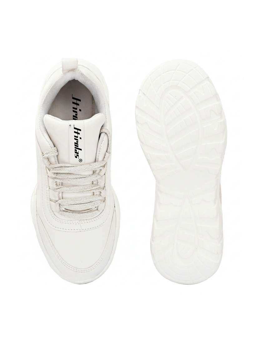 Women White Lace-up Casual Shoe - 22472835 -  Standard Image - 5