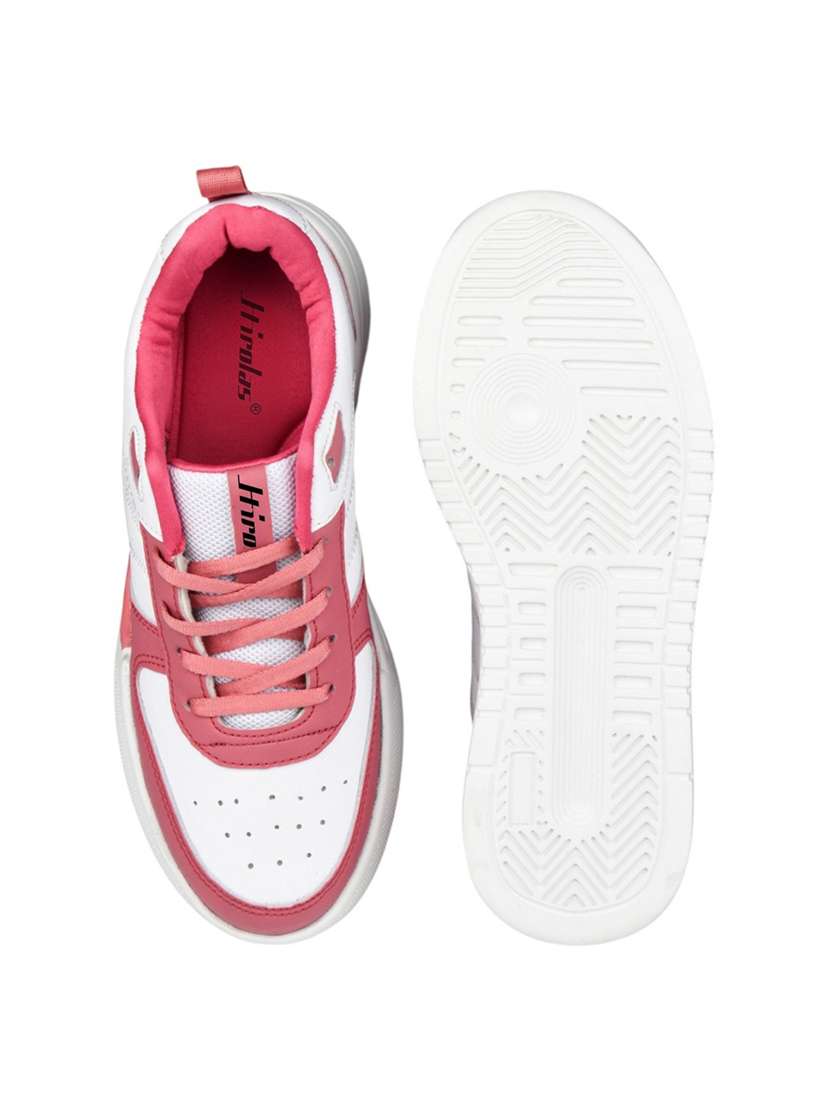 women pink lace-up casual shoe - 22472837 -  Standard Image - 5