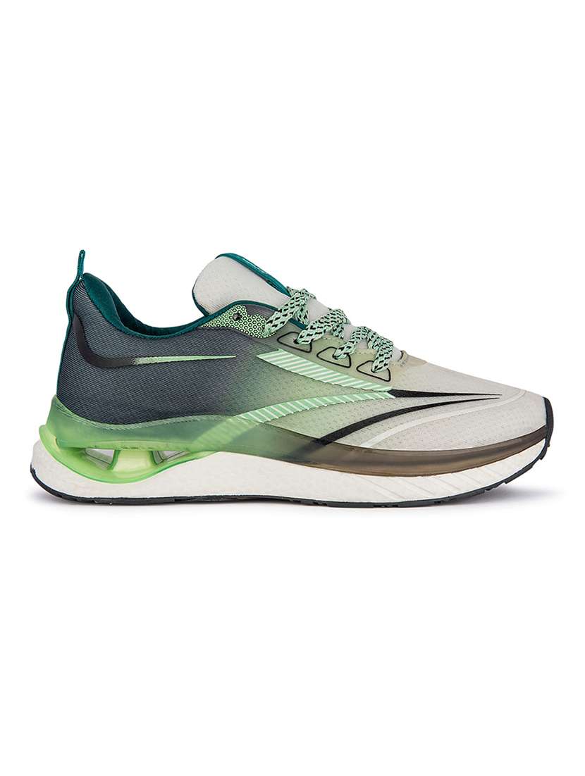 men solid green lace up shoe - 22472900 -  Standard Image - 3