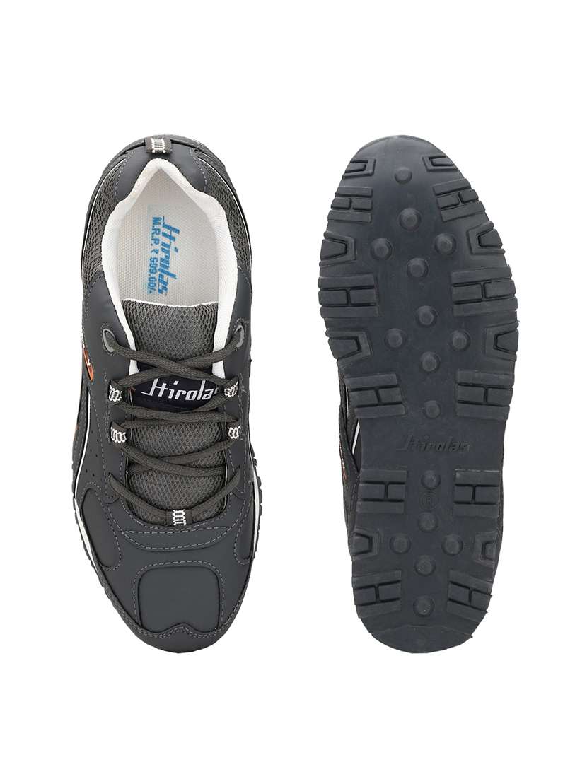 Men Solid Grey Lace Up Shoe - 22472915 -  Standard Image - 5