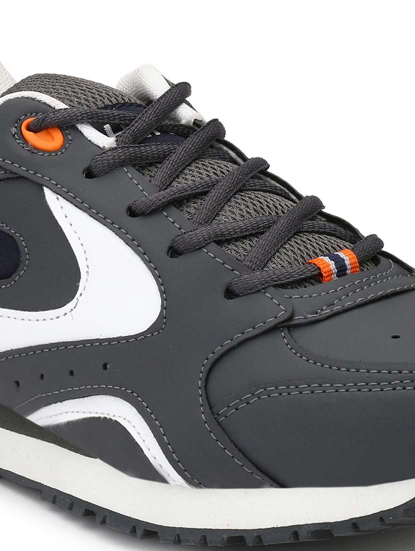 Men Solid Grey Lace Up Shoe - 22472919 -  Standard Image - 3