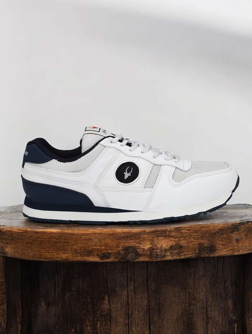 men solid blue lace up shoe