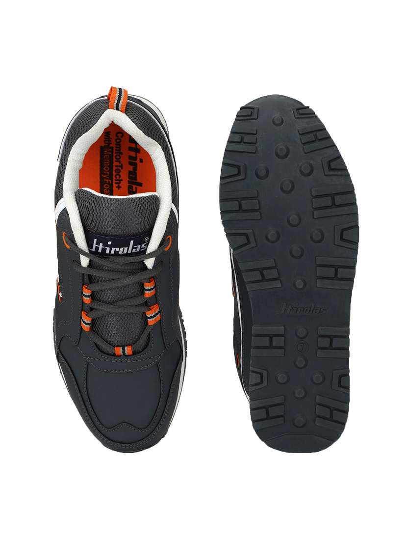 men solid grey lace up shoe - 22472939 -  Standard Image - 5