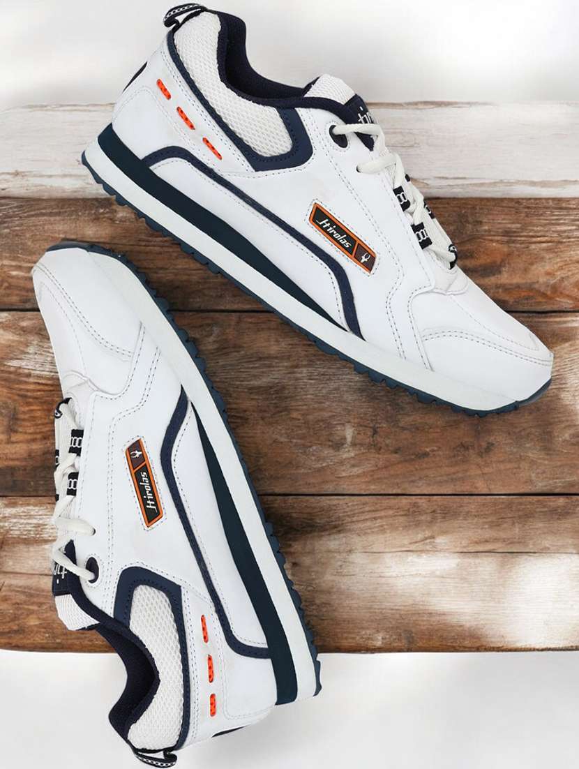 men solid white lace up shoe