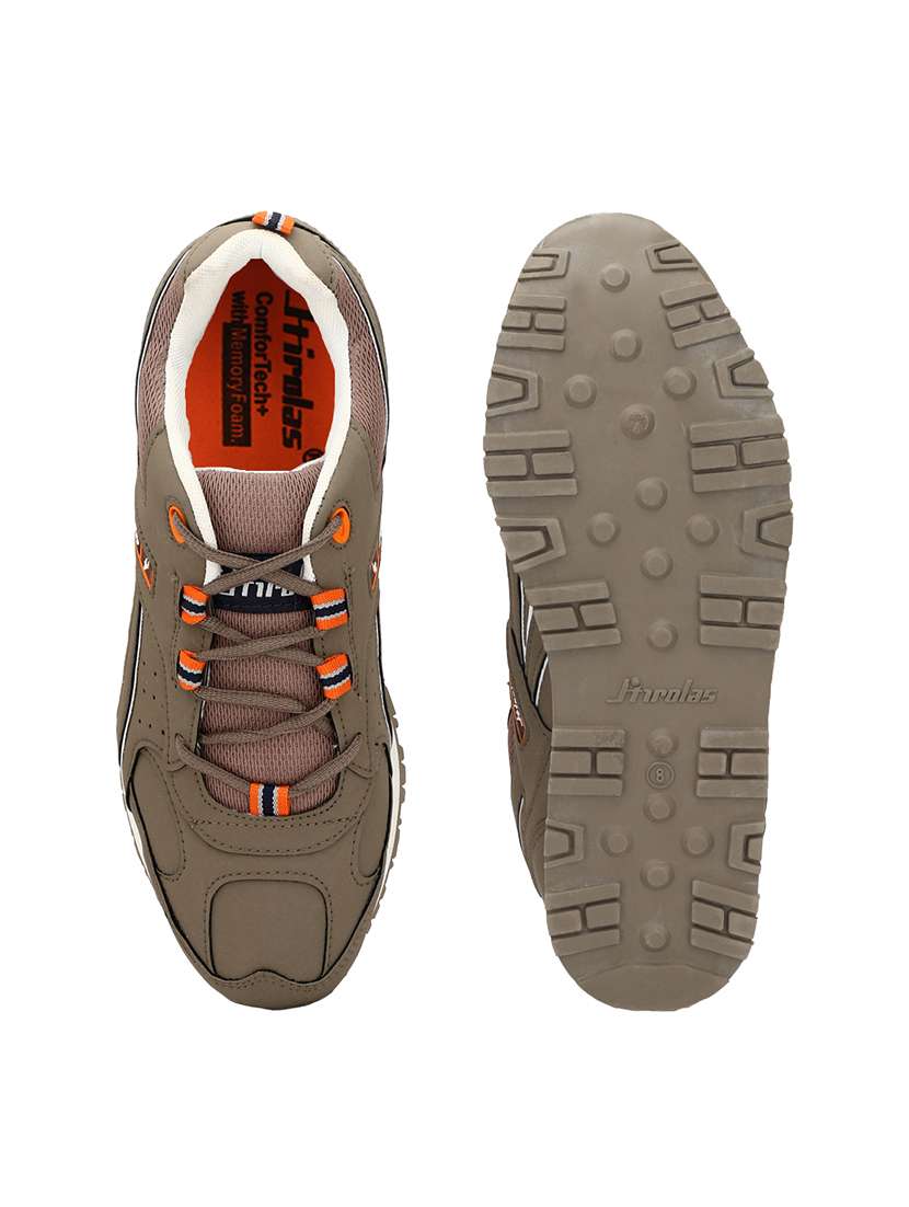 men solid brown lace up shoe - 22472942 -  Standard Image - 5