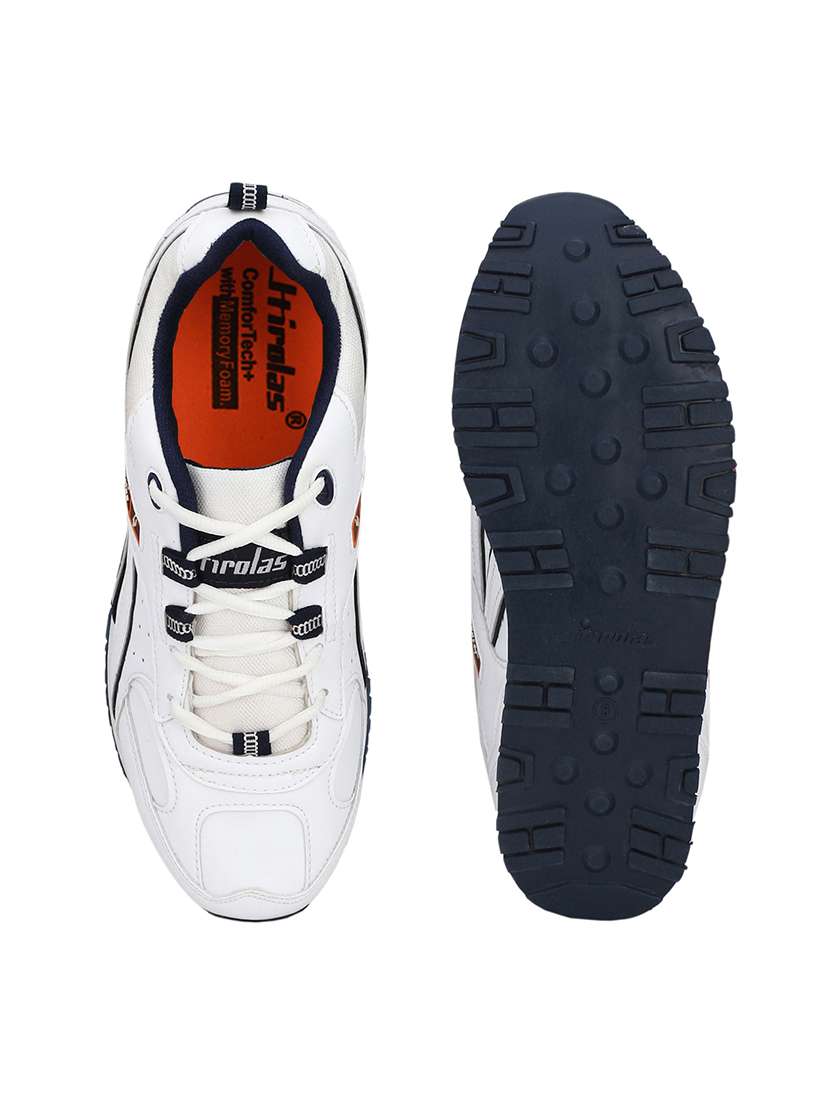 men solid white lace up shoe - 22472944 -  Standard Image - 5