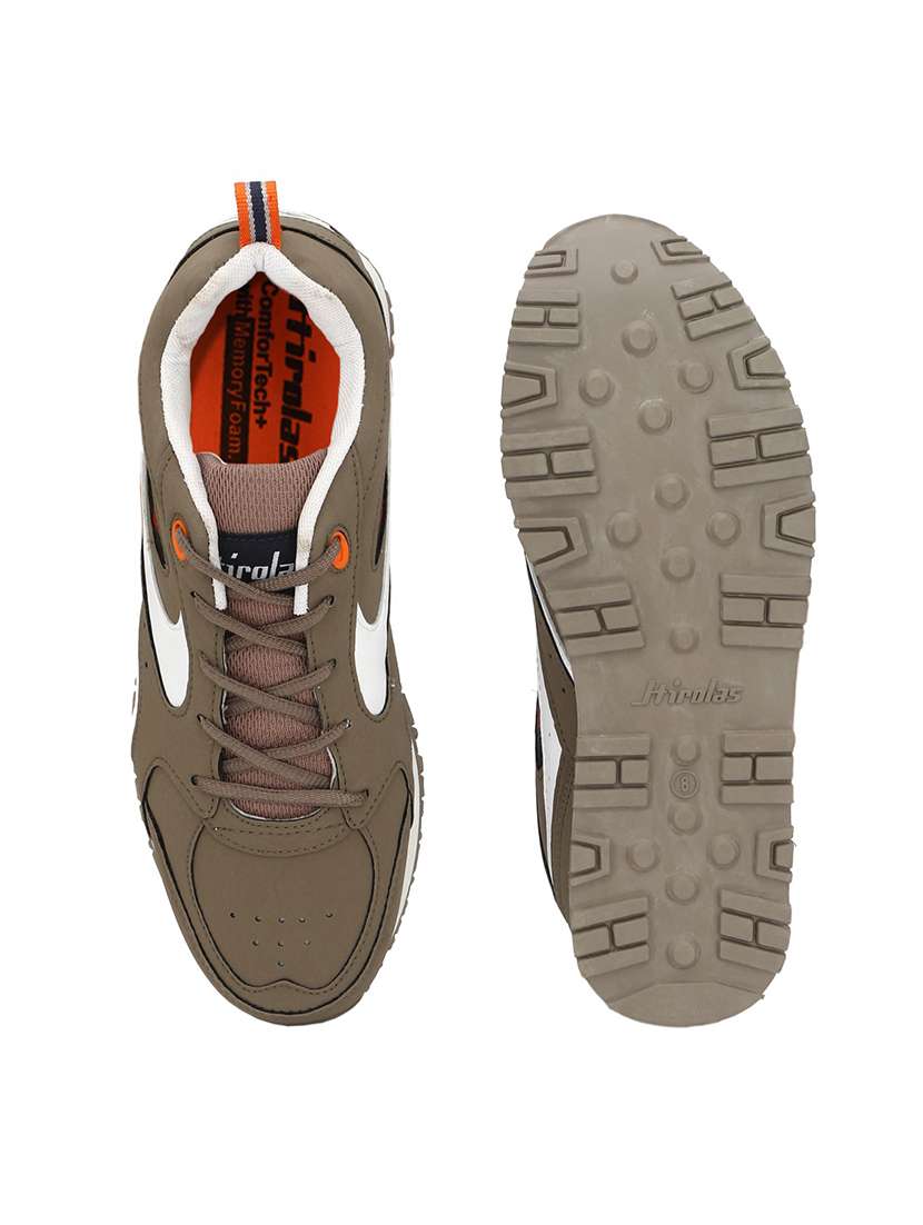 men solid brown lace up shoe - 22472946 -  Standard Image - 5