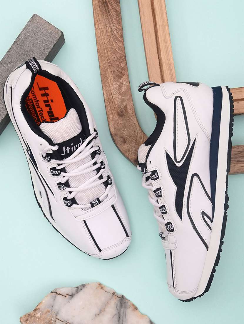 men solid white lace up shoe