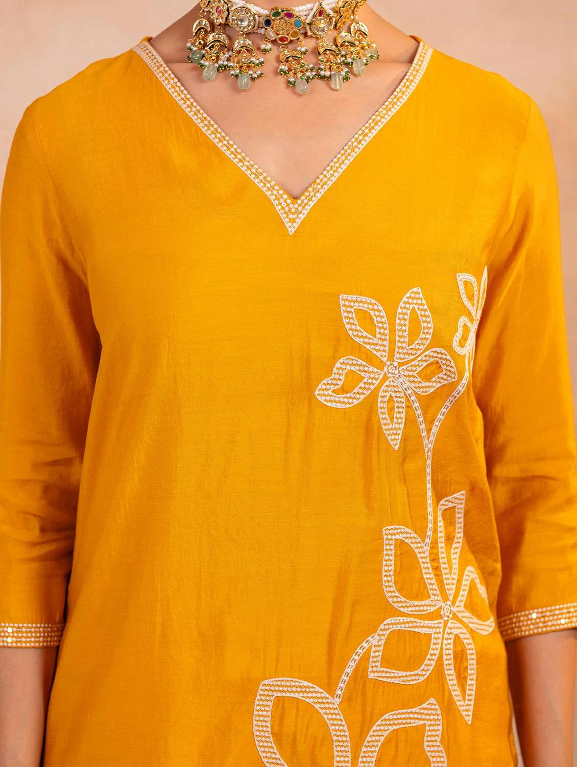 women mustard kurta salwar set - 22473183 -  Standard Image - 3