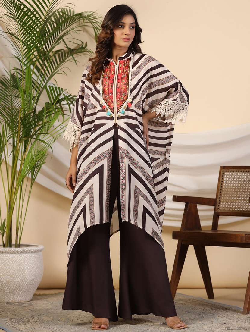 women brown cotton regular top