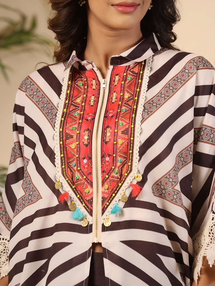 women brown cotton regular top - 22473265 -  Standard Image - 3