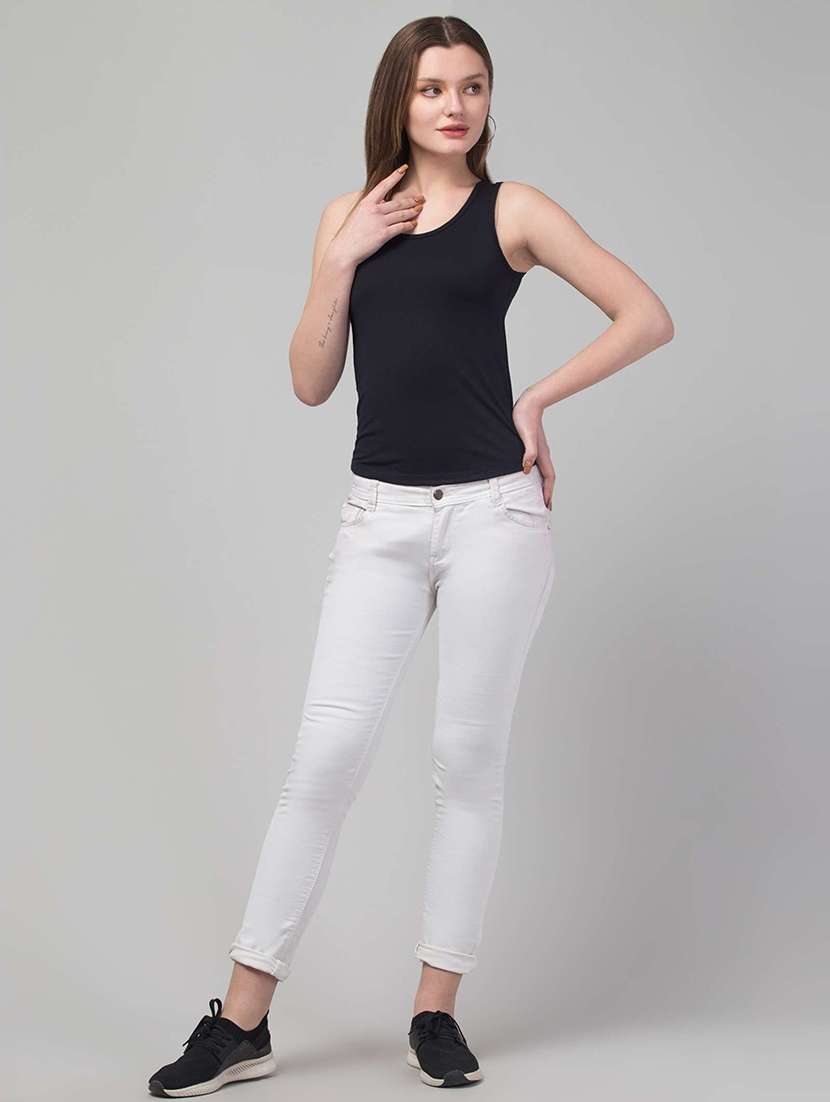 women solid sleeveless tank top - 22473326 -  Standard Image - 3