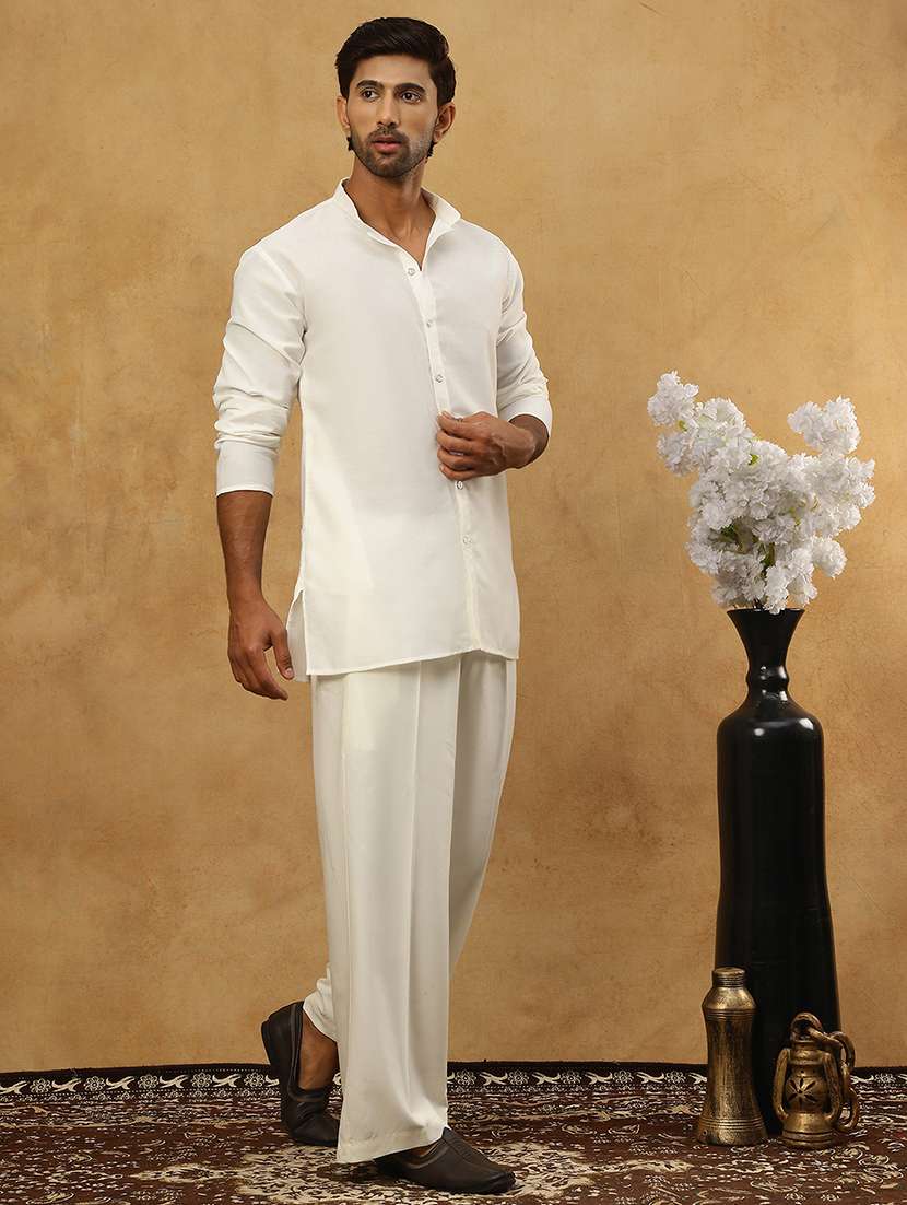 men white viscose pyjama - 22473362 -  Standard Image - 5