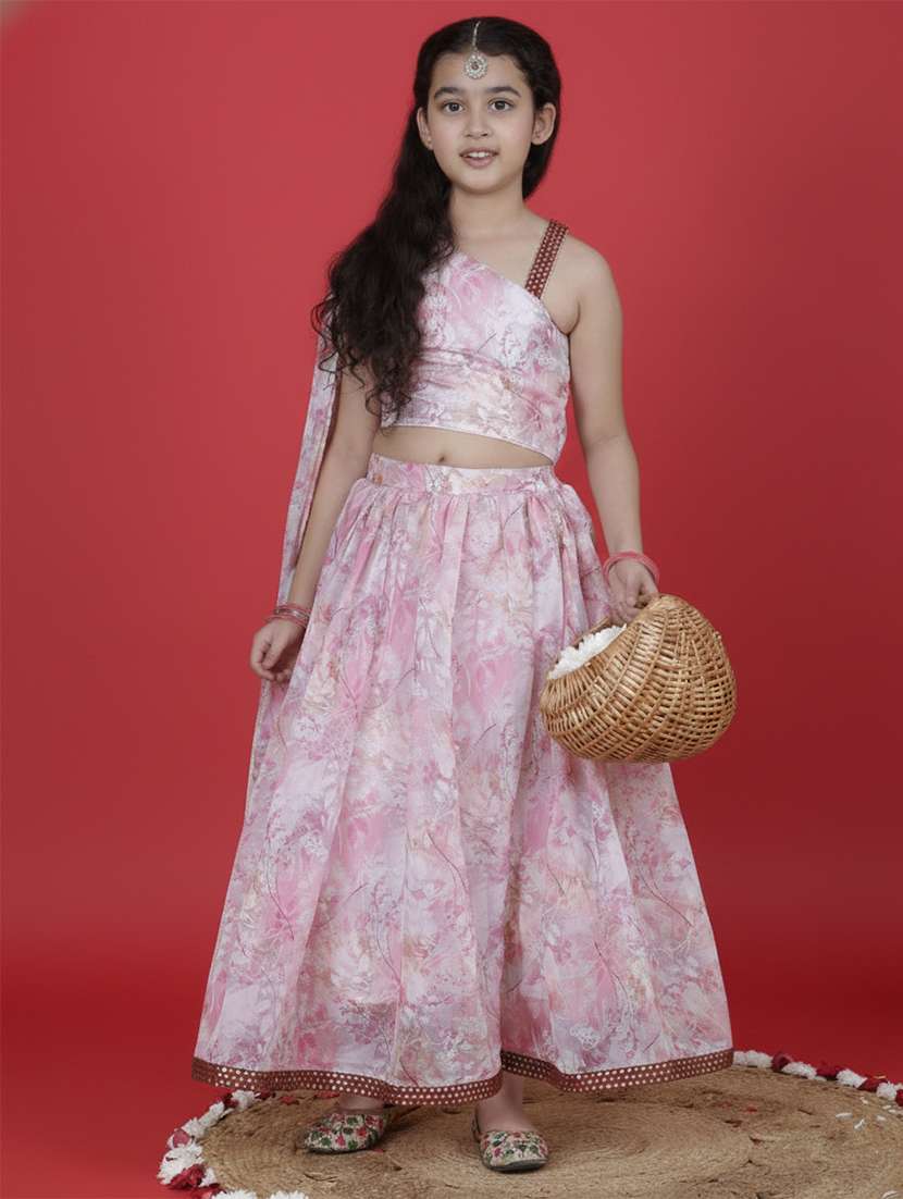 girls rosewater viscose lehenga choli