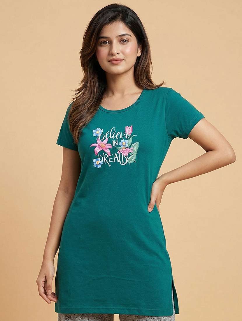 women pack of 2 printed short sleeve loungewear t-shirt - 22473609 -  Standard Image - 3