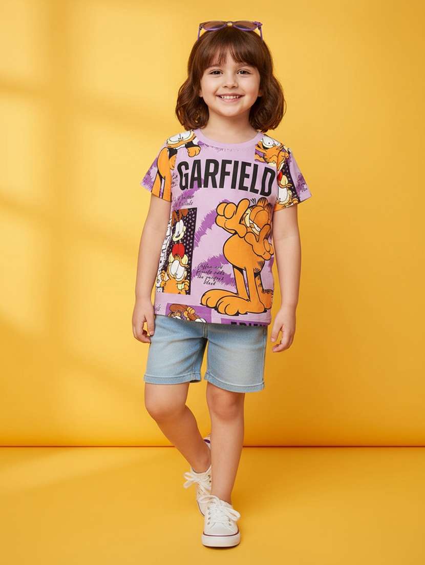 girls purple cotton tops top