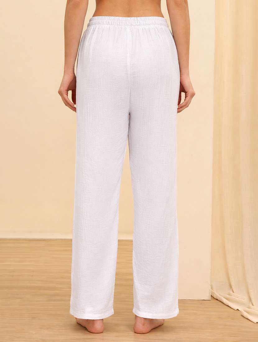 women off white cotton s pajama - 22473674 -  Standard Image - 3