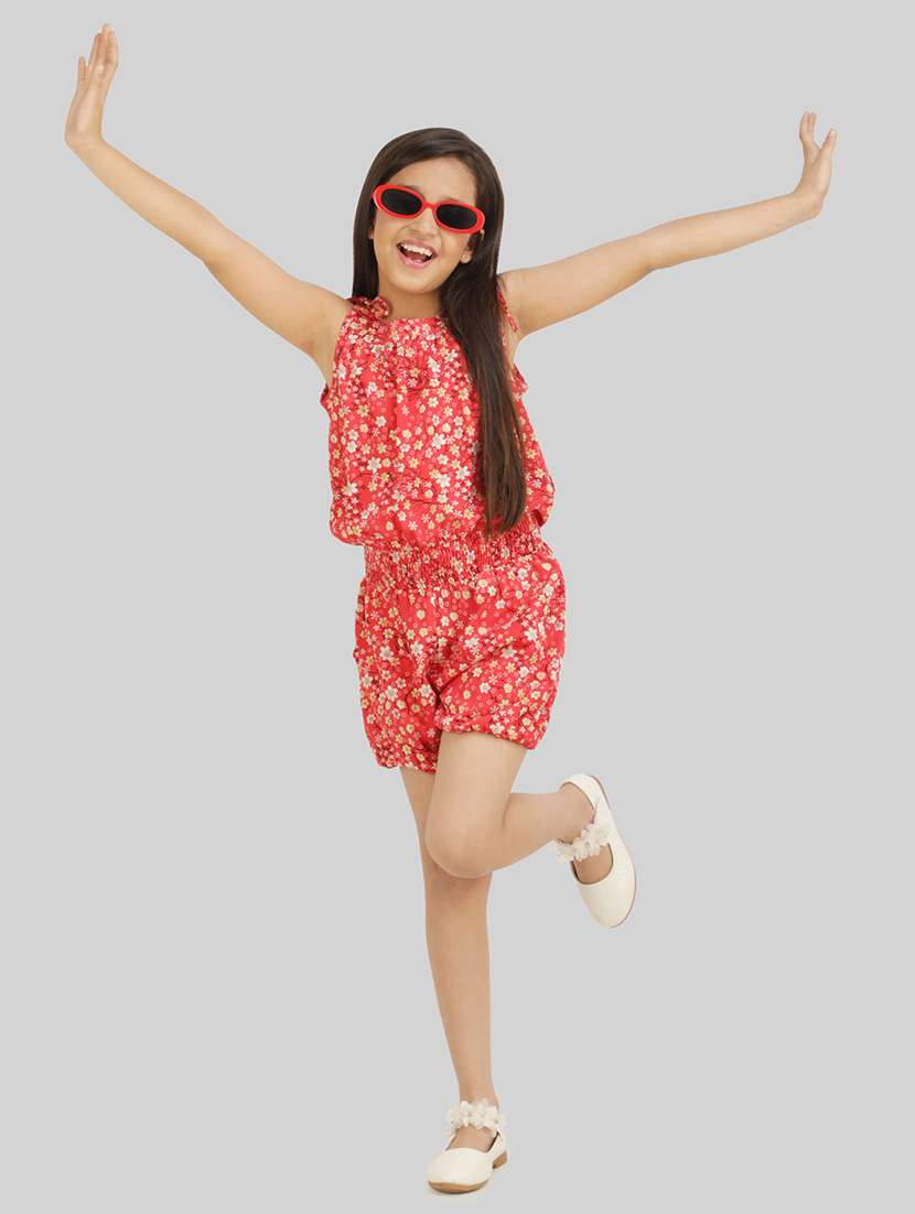 girl polyester fit & flare dress