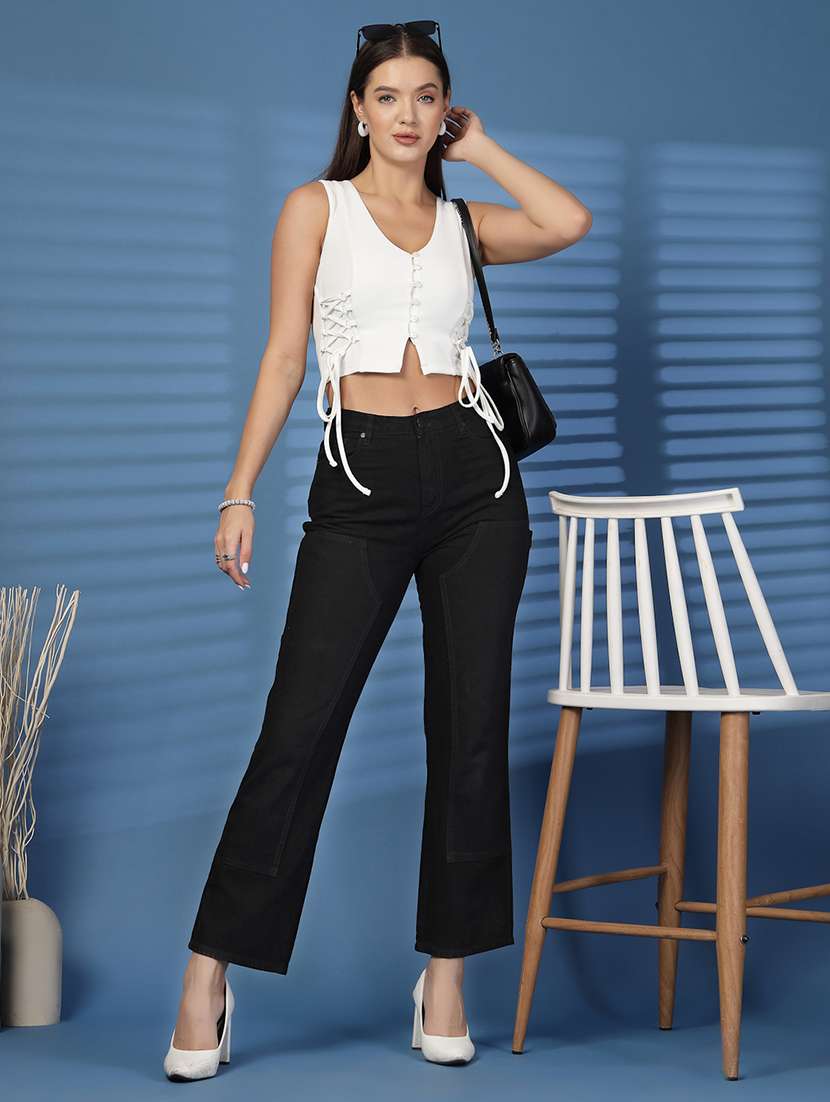 Women Solid White Cotton Shirt Top - 22473809 -  Standard Image - 5