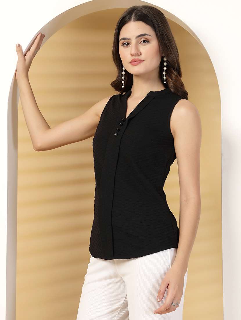 women solid sleeveless regular top - 22473828 -  Standard Image - 3